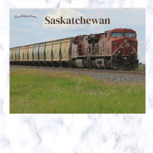 Trein in Indiaas hoofd Saskatchewan Canada Briefka Briefkaart