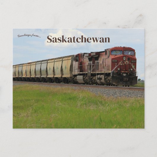 Trein in Indiaas hoofd Saskatchewan Canada Briefka Briefkaart (Voorkant)