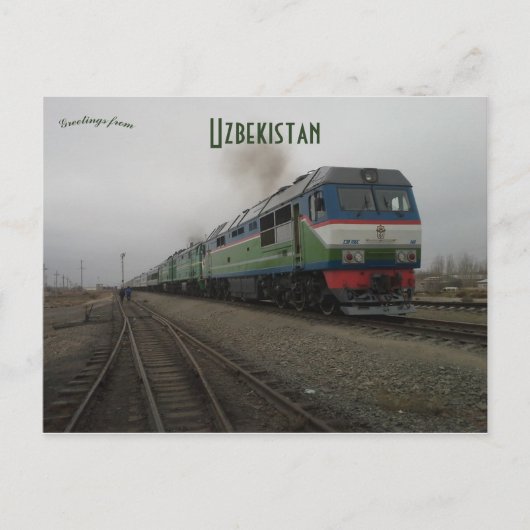 Trein in Nukus Oezbekistan Briefkaart (Voorkant)