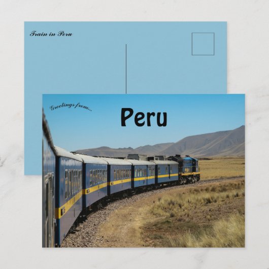 Trein in Peru Briefkaart (Voorkant / Achterkant)
