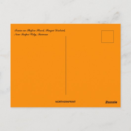 Trein in Pingxi District Nieuw Taipei Taiwan Briefkaart (Achterkant)