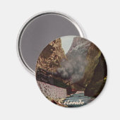 trein in Royal Gorge Magnet (Voorkant / Achterkant)