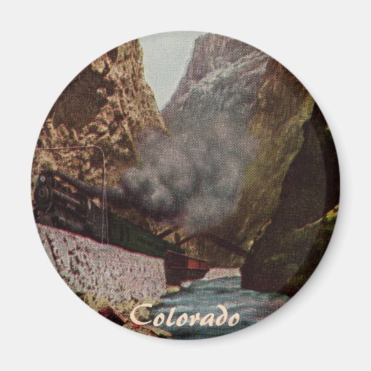 trein in Royal Gorge Magnet (Voorkant)