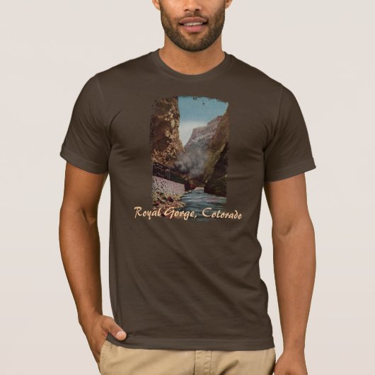  trein in Royal Gorge Mannen Shirt (Voorkant)