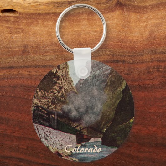 trein in Royal Gorge Sleutelhanger (Voorkant)