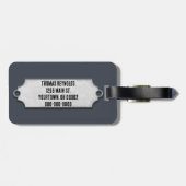 trein in sneeuw bagagelabel (Achterkant horizontaal)