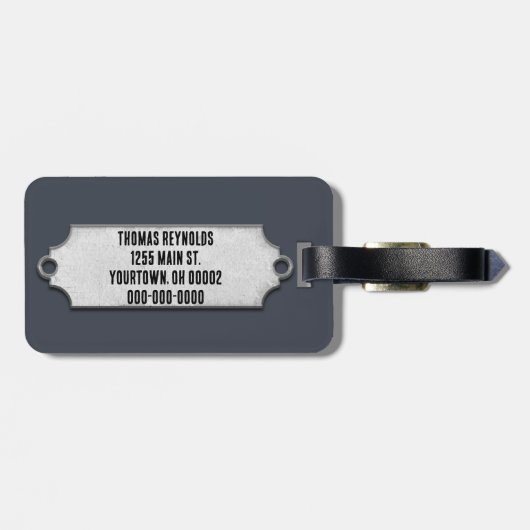  trein in sneeuw bagagelabel (Achterkant horizontaal)