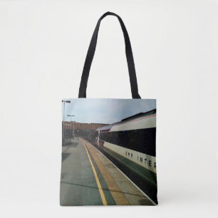 trein in stijl tote bag