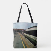 trein in  stijl tote bag (Achterkant)