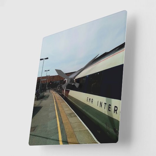 trein in  stijl vierkante klok (Hoek)