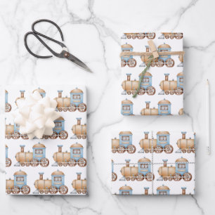 Trein Inpakpapier, Locomotief Cadeaupapier