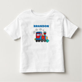 Trein Jongens Blauw Aangepaste Naam Kinder Shirts
