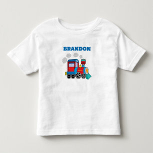 Trein Jongens Blauw Aangepaste Naam Kinder Shirts