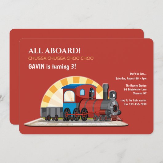 Trein Kaart (Voorkant / Achterkant)