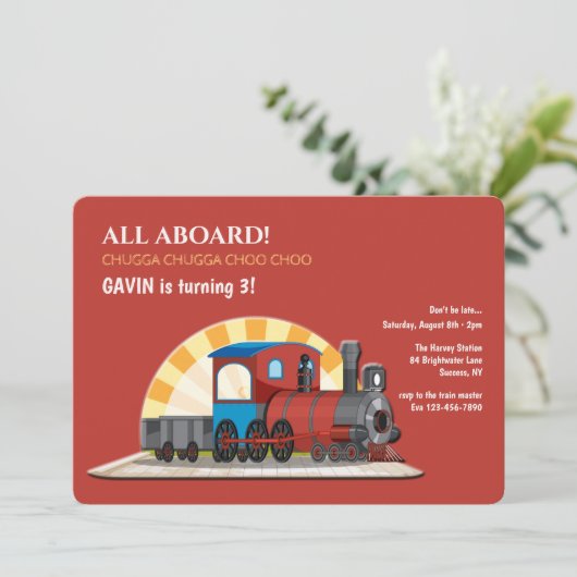 Trein Kaart (Staand voorkant)