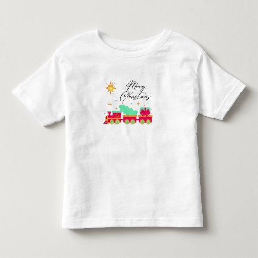 Trein Kerst T-Shirt (Voorkant)