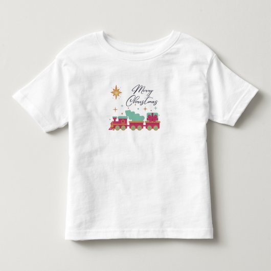 Trein Kerst T-Shirt (Voorkant)