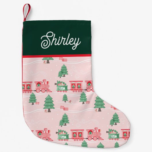  Trein Kerstboom Levering Gepersonaliseerd Kleine Kerstsok (Voorkant)