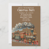  Trein Kerstvakantie Feest Kaart (Voorkant)