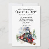 Trein Kerstvakantie Feest Kaart (Voorkant)