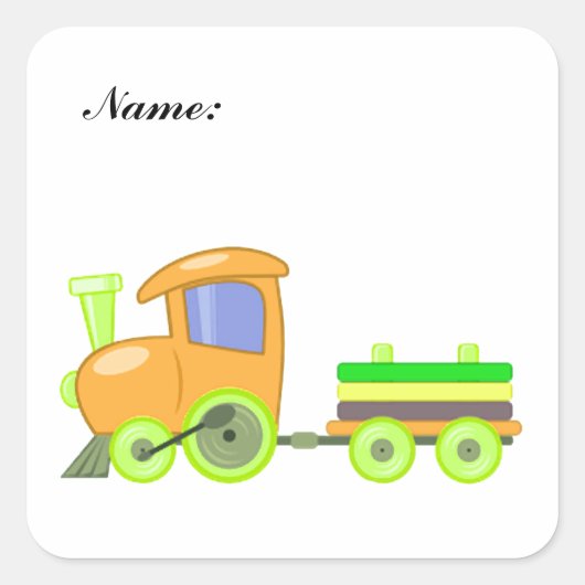 Trein Kinder Boeknaam Sticker (Voorkant)