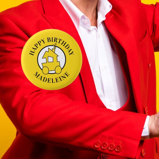 Trein Kinderen Verjaardag Ronde Button 3,2 Cm