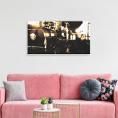 Trein klaar voor vertrek station canvas afdruk (Insitu (Woonkamer))