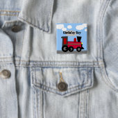 Trein Knop Badge Vierkante Button 5,1 Cm (In situ)