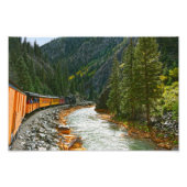 Trein langs de Animas, Colorado Foto Afdruk (Voorkant)