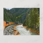 Trein langs de Animas-rivier, Colorado Briefkaart (Voorkant)
