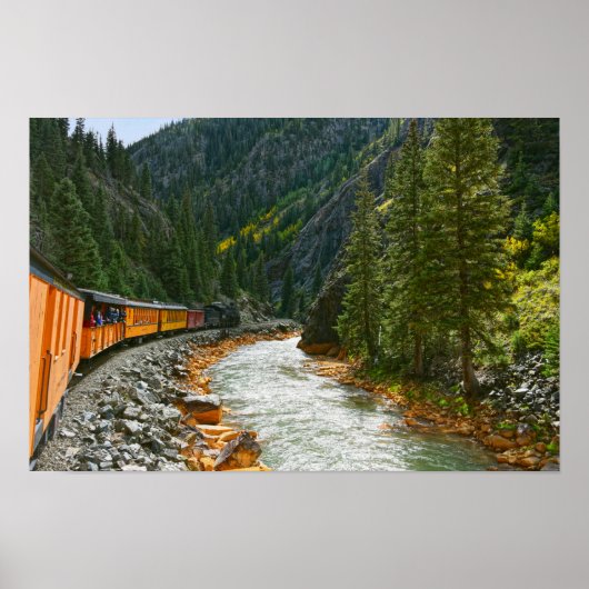 Trein langs de Animasrivier, Colorado Poster (Voorkant)