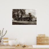  trein/locomotief foto poster (Keuken)