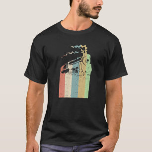 Trein Locomotief Motor Spoorwegen Retro Klassiek T-shirt