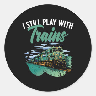 Trein Locomotief Motoren Rail Fans voor Trein Cond Ronde Sticker