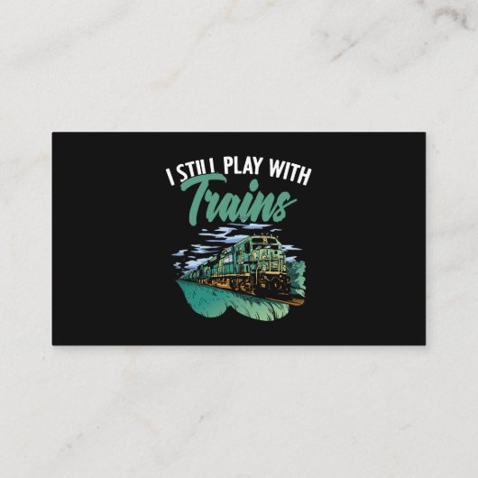 Trein Locomotief Motoren Rail Fans voor Trein Cond Visitekaartje (Achterkant)