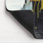 Trein Locomotief op Spoorwegen Muismat (Hoek)