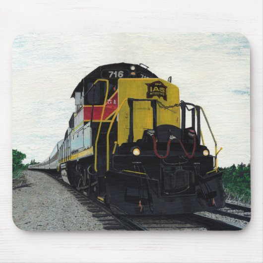 Trein Locomotief op Spoorwegen Muismat (Voorkant)