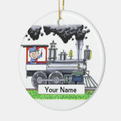 Trein - Mannelijk Keramisch Ornament (Links)
