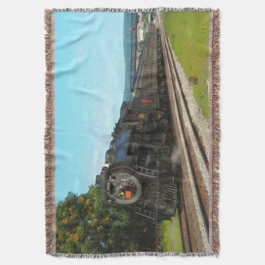 Trein met 22-Throw Blanket Deken (Voorkant Verticaal)
