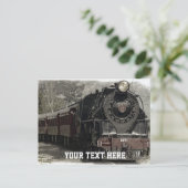  trein met CustomText Briefkaart (Staand voorkant)