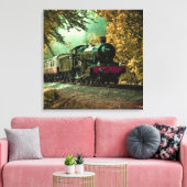 Trein met oprolmechanisme  aftakkleppen canvas afdruk (Insitu (Woonkamer))