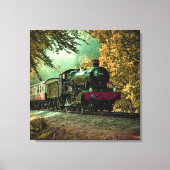 Trein met oprolmechanisme  aftakkleppen canvas afdruk (Voorkant)