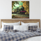 Trein met oprolmechanisme  aftakkleppen canvas afdruk (Insitu (Slaapkamer))