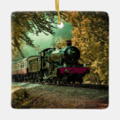 Trein met oprolmechanisme  aftakkleppen keramisch ornament (Voorkant)