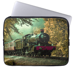 Trein met oprolmechanisme aftakkleppen laptop sleeve