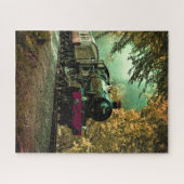 Trein met oprolmechanisme aftakkleppen legpuzzel (Horizontaal)