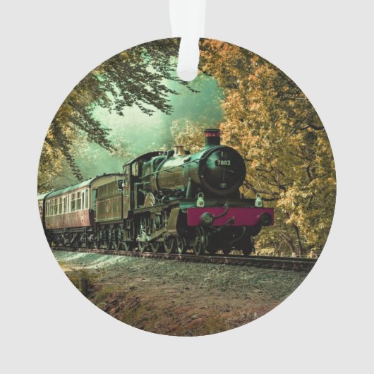 Trein met oprolmechanisme aftakkleppen ornament (achterkant)