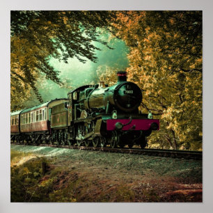 Trein met oprolmechanisme  aftakkleppen poster