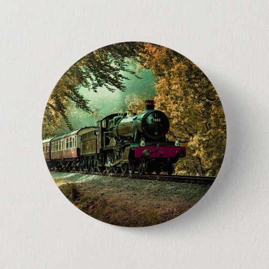 Trein met oprolmechanisme  aftakkleppen ronde button 5,7 cm (Voorkant)