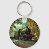 Trein met oprolmechanisme  aftakkleppen sleutelhanger (Voorkant)